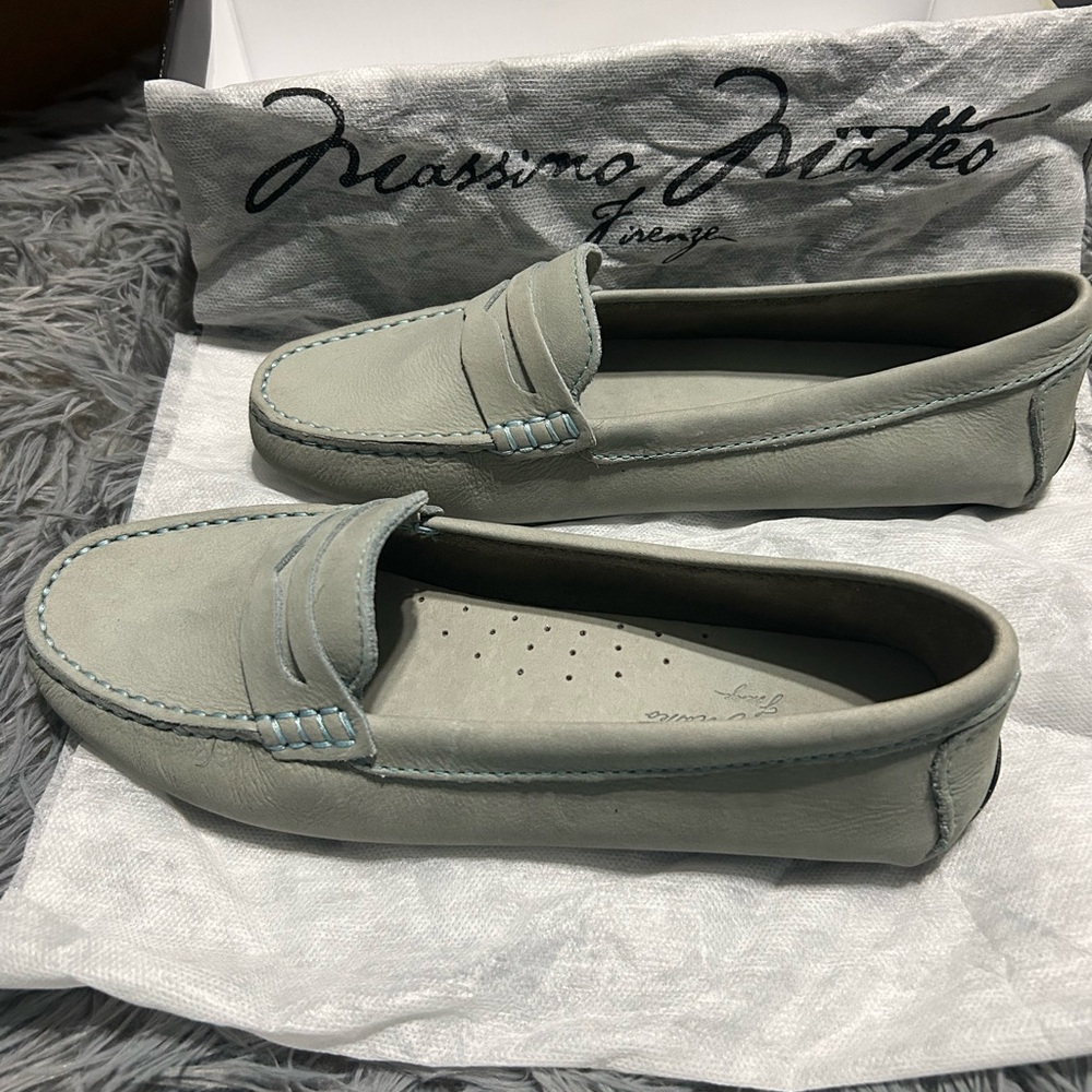 Massimo Matteo Women’s Loafers - Baby Blue
